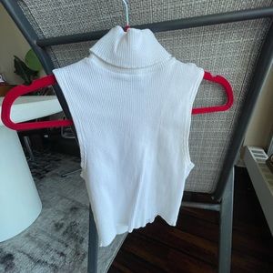 Forever 21 white turtleneck crop top